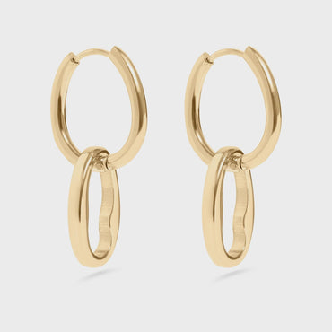 Interlocked Oval Dangle Earrings