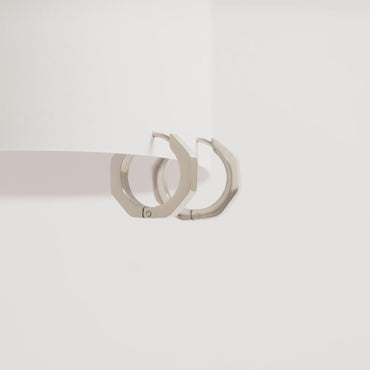 Geometric Huggie Hoop Earrings