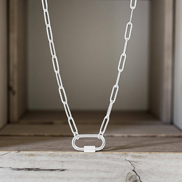 Gold Carabiner Necklace
