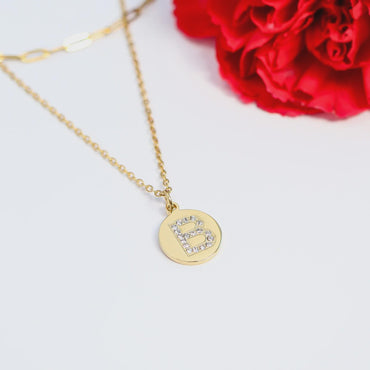 Gold Initial Pendant Necklace