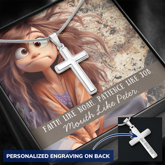 Funny Personalized Cross Necklace