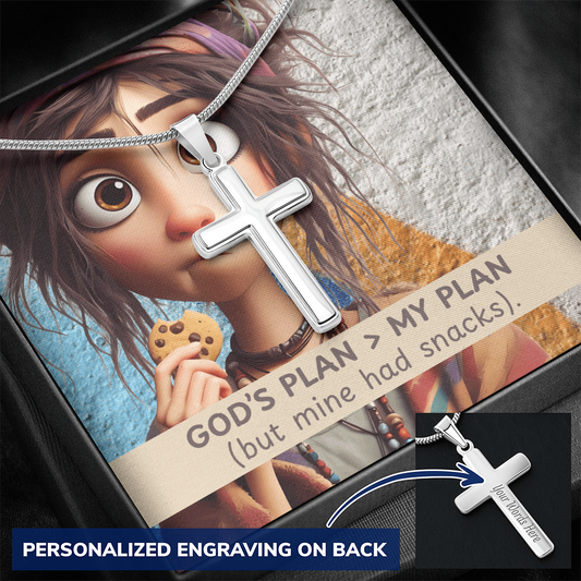 Funny Personalized Cross Necklace