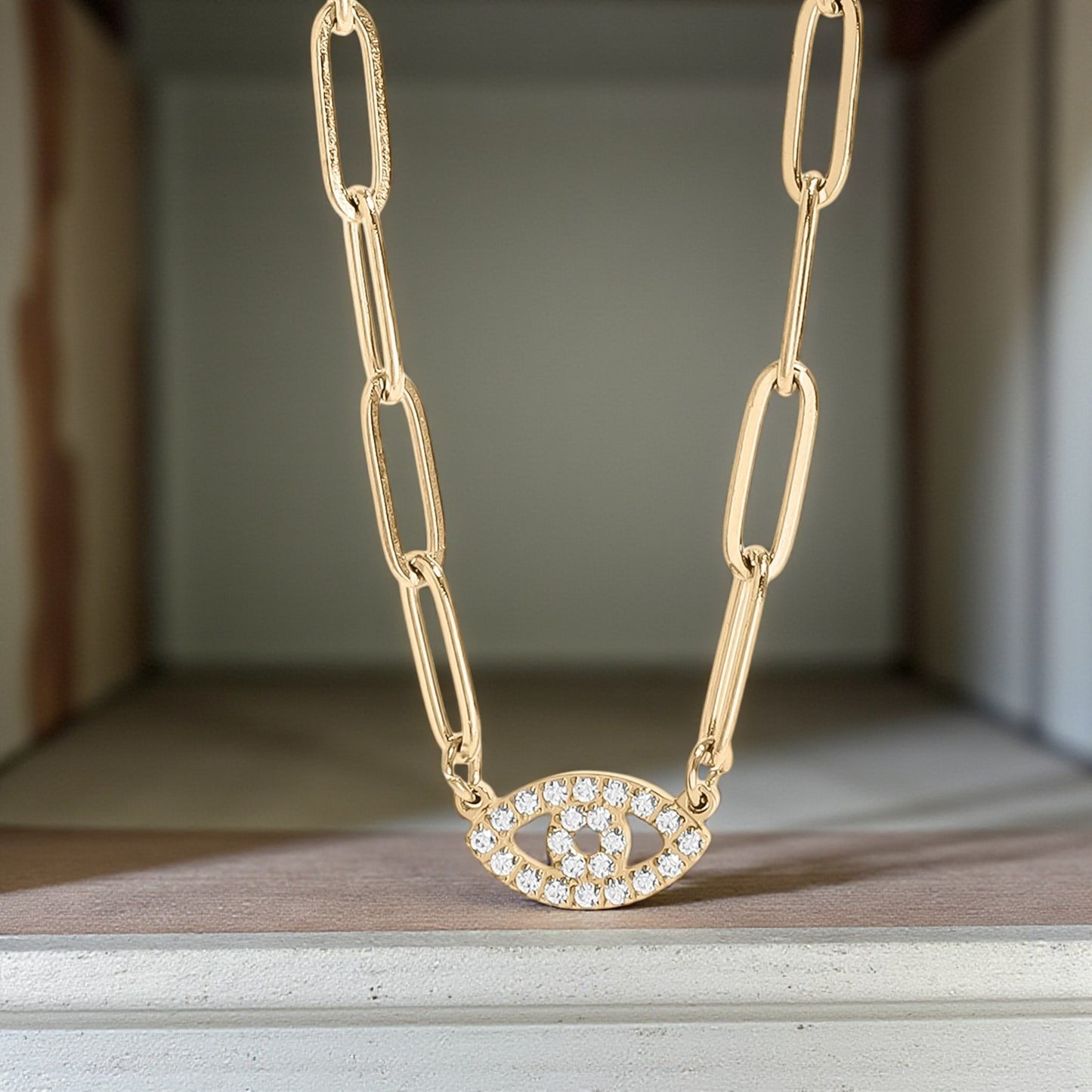 Evil Eye Heart Necklace