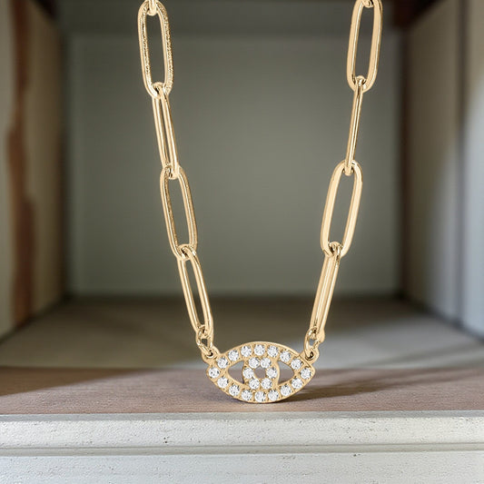 Evil Eye Heart Necklace
