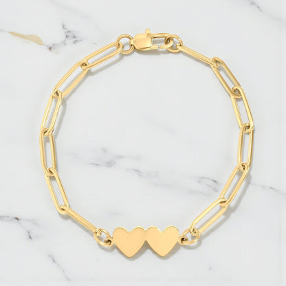 Double Heart Bracelet
