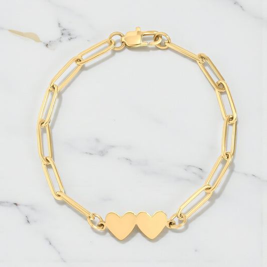 Double Heart Bracelet