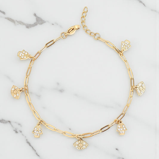 Hamsa & Evil Eye Bracelet