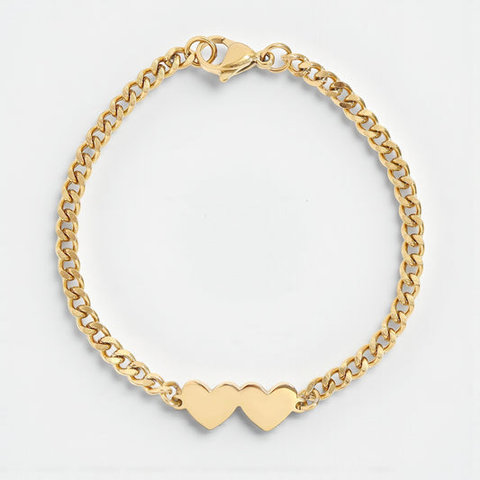 Double Heart Bracelet