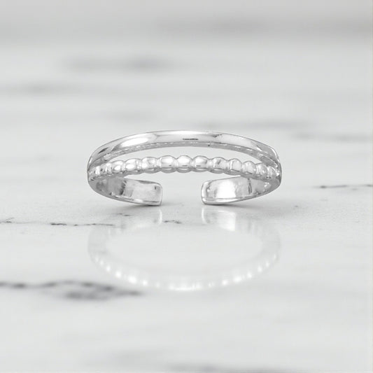 Bead and Band Toe Ring